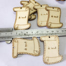 20 Pieces Wooden Scroll Shaped Ornaments Bunting Embellishment Scrapbook Card Sewing Craft/Floss Bobbins 2.01