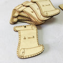 20 Pieces Wooden Scroll Shaped Ornaments Bunting Embellishment Scrapbook Card Sewing Craft/Floss Bobbins 2.01