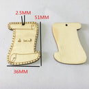 20 Pieces Wooden Scroll Shaped Ornaments Bunting Embellishment Scrapbook Card Sewing Craft/Floss Bobbins 2.01