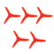 5 Pieces 30mm Leaf 2mm Hole 3 Leaf Propeller Triblade Props for 1801 RC Model Motors