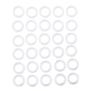30 Pieces 12.7mm Plastic DIY Crochet Ring Circle Hook Craft Tool Accessory for Handbag Car Seat