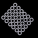 30 Pieces 12.7mm Plastic DIY Crochet Ring Circle Hook Craft Tool Accessory for Handbag Car Seat