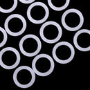 15 Pieces 28mm Plastic DIY Crochet Ring Circle Hook Craft Tool Accessory for Handbag Car Seat