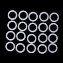 15 Pieces 28mm Plastic DIY Crochet Ring Circle Hook Craft Tool Accessory for Handbag Car Seat