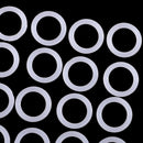 15 Pieces 28mm Plastic DIY Crochet Ring Circle Hook Craft Tool Accessory for Handbag Car Seat