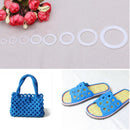 5 Pieces 50mm Plastic DIY Crochet Ring Circle Hook Craft Tool Accessory for Handbag Car Seat