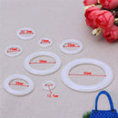 5 Pieces 50mm Plastic DIY Crochet Ring Circle Hook Craft Tool Accessory for Handbag Car Seat