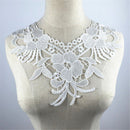 Floral Lace Fabric Collar ''V'' Sewing Craft Neckline Trims Wedding Dress Motif Applique DIY Craft