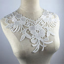 Floral Lace Fabric Collar ''V'' Sewing Craft Neckline Trims Wedding Dress Motif Applique DIY Craft