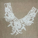 Floral Lace Fabric Collar ''V'' Sewing Craft Neckline Trims Wedding Dress Motif Applique DIY Craft