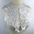 42cmx22cm Lace Trim Applique Venise Flower Collar Fabric Lace Patches Neckline Sewing DIY Craft