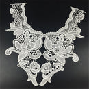 42cmx22cm Lace Trim Applique Venise Flower Collar Fabric Lace Patches Neckline Sewing DIY Craft