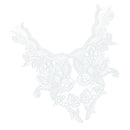 42cmx22cm Lace Trim Applique Venise Flower Collar Fabric Lace Patches Neckline Sewing DIY Craft