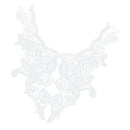42cmx22cm Lace Trim Applique Venise Flower Collar Fabric Lace Patches Neckline Sewing DIY Craft