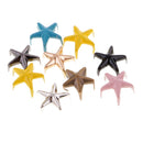 100 Pieces Colorful Star Rivet Spike Stud Punk Leathercraft DIY Punk Claw Rivets