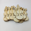 20 Pieces Natural Wood Button 2-holes Guitar Buttons for DIY Sewing Scrapbooking