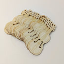 20 Pieces Natural Wood Button 2-holes Guitar Buttons for DIY Sewing Scrapbooking