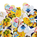 50 Pieces Wood Button 2-holes Heart Shape Owl Button for DIY Sewing Scrapbooking