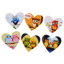 50 Pieces Wood Button 2-holes Heart Shape Owl Button for DIY Sewing Scrapbooking