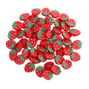 50 Piece Strawberry Shape Wooden Shank Buttons for DIY Sewing on Clothes Decoration 21mm