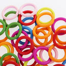 50 Pieces 33mm Colorful Wood Loop Rings Wood Material for DIY Project Connectors