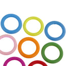 50 Pieces 33mm Colorful Wood Loop Rings Wood Material for DIY Project Connectors