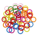 50 Pieces 33mm Colorful Wood Loop Rings Wood Material for DIY Project Connectors