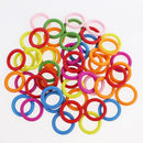 50 Pieces 33mm Colorful Wood Loop Rings Wood Material for DIY Project Connectors