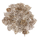 50 Pieces New Hollow Decorative Wooden Birdcase Unfinished Wood Art Craft Embellishments
