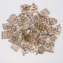 50 Pieces New Hollow Decorative Wooden Birdcase Unfinished Wood Art Craft Embellishments