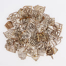 50 Pieces New Hollow Decorative Wooden Birdcase Unfinished Wood Art Craft Embellishments