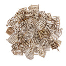 50 Pieces New Hollow Decorative Wooden Birdcase Unfinished Wood Art Craft Embellishments