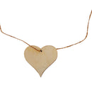 20 Pieces Wooden Hearts Shape Embellishments Craft with Hole for Wedding Christmas Decoration Scrapbook Making Card
