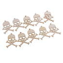 10 Pieces Skulls with Holes Wood Shapes Charms for Woodcrafts Hanging Decorations DIY Crafts
