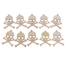 10 Pieces Skulls with Holes Wood Shapes Charms for Woodcrafts Hanging Decorations DIY Crafts