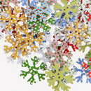 100 Pieces 25mm Snowflake Shape Wooden Buttons Scrapbooking Embellishments for DIY Crafts Christmas Decoration