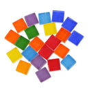 390 Piece Multicolor Square Vitreous Glass Mosaic Tiles Tessera for DIY Crafts 10x10mm
