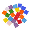 390 Piece Multicolor Square Vitreous Glass Mosaic Tiles Tessera for DIY Crafts 10x10mm