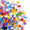 390 Piece Multicolor Square Vitreous Glass Mosaic Tiles Tessera for DIY Crafts 10x10mm