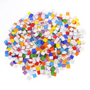 390 Piece Multicolor Square Vitreous Glass Mosaic Tiles Tessera for DIY Crafts 10x10mm