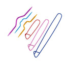 6 Pieces Aluminum Crochet Knitting Hooks Needles/Pins Stitch Holder Yarn Craft