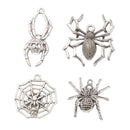 4 Designs Chic Halloween Spider Charms Jewelry Pendant Bracelet Craft Making