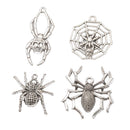 4 Designs Chic Halloween Spider Charms Jewelry Pendant Bracelet Craft Making