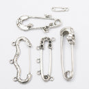 5 Styles Jewelry Connectors Antique Silver Tone Pendants Findings Charms Making Bracelet Necklace
