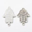 12 Styles Antique Silver Palm Charms Connectors Dangle Pendants fit Bracelet Jewelry Making Craft