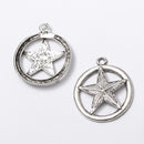 22 Styles Vintage Lucky Star Silver Charms Beads Pendant Connectors Jewelry Making Crafts