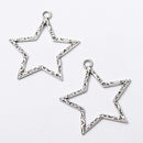 22 Styles Vintage Lucky Star Silver Charms Beads Pendant Connectors Jewelry Making Crafts