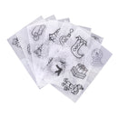 6 Piece Clear Heat Shrinkable Paper Shrink Film Paper for DIY Hanging Charms Jewelry Christmas Decoration