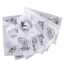 6 Piece Clear Heat Shrinkable Paper Shrink Film Paper for DIY Hanging Charms Jewelry Christmas Decoration