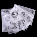 6 Piece Clear Heat Shrinkable Paper Shrink Film Paper for DIY Hanging Charms Jewelry Christmas Decoration